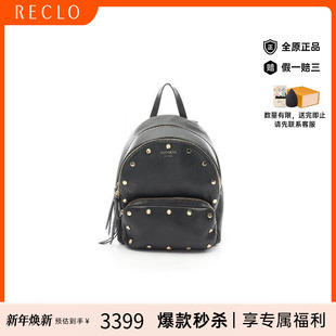 中古Jimmy Choo吉米周女包B级9新Backpack背包牛皮双肩包黑色时尚