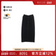 中古Hermes爱马仕女A级95新skirt裙子帆布裙子黑色