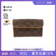 中古LV路易威登男包B级9新waist bag腰包涂层 防水帆布腰包棕色HK