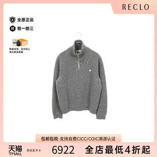 中古Celine赛琳男B级9新knit针织羊毛上衣灰色