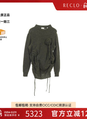 中古Burberry博柏利女S级99新one piece连衣裙羊毛上衣绿色