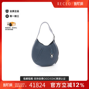 中古Hermes爱马仕女包A级95新shoulder bag斜挎包牛皮单肩包蓝色