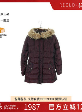 中古Coach蔻驰女A级95新Down jacket羽绒夹克尼龙外套紫色正品