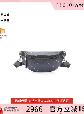 中古Jimmy Choo吉米周男包A级95新waist bag腰包牛皮斜挎包蓝色