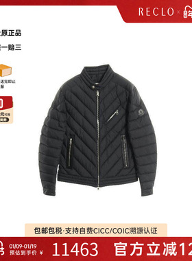 中古Moncler盟可睐男A级95新Down jacket羽绒夹克尼龙外套灰色