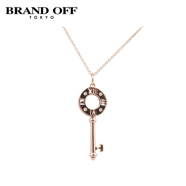 中古「95新」TIFFANY(蒂芙尼)ATLAS镂空钥匙钻石小号玫瑰金项链