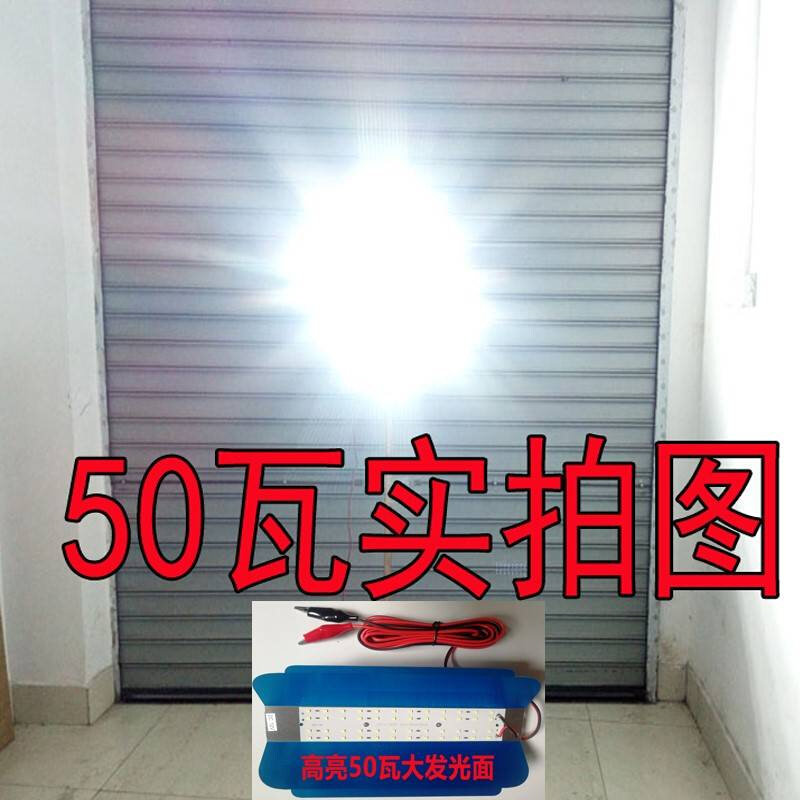 12vled灯12伏灯泡摆摊夜市地摊神器带线电瓶灯帐篷灯高亮12碘钨灯