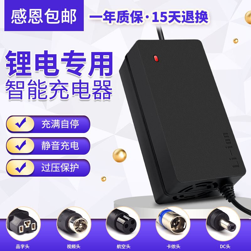 锂电池电动车充电器48v36v60v24v2a72v10a电车锂离子哈雷平衡车