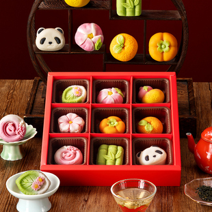 稻香村桃山饼中式糕点伴手礼富贵花开饼精致下午茶点年货糕点送人