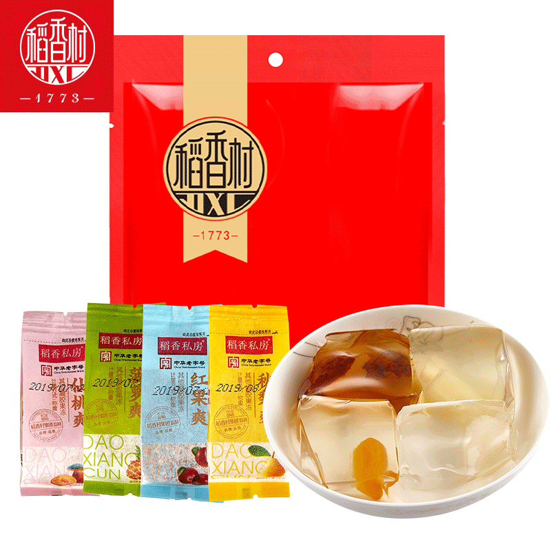 稻香村散装果爽果冻1000g 秋梨仙桃红果菠萝多口味混合休闲零食