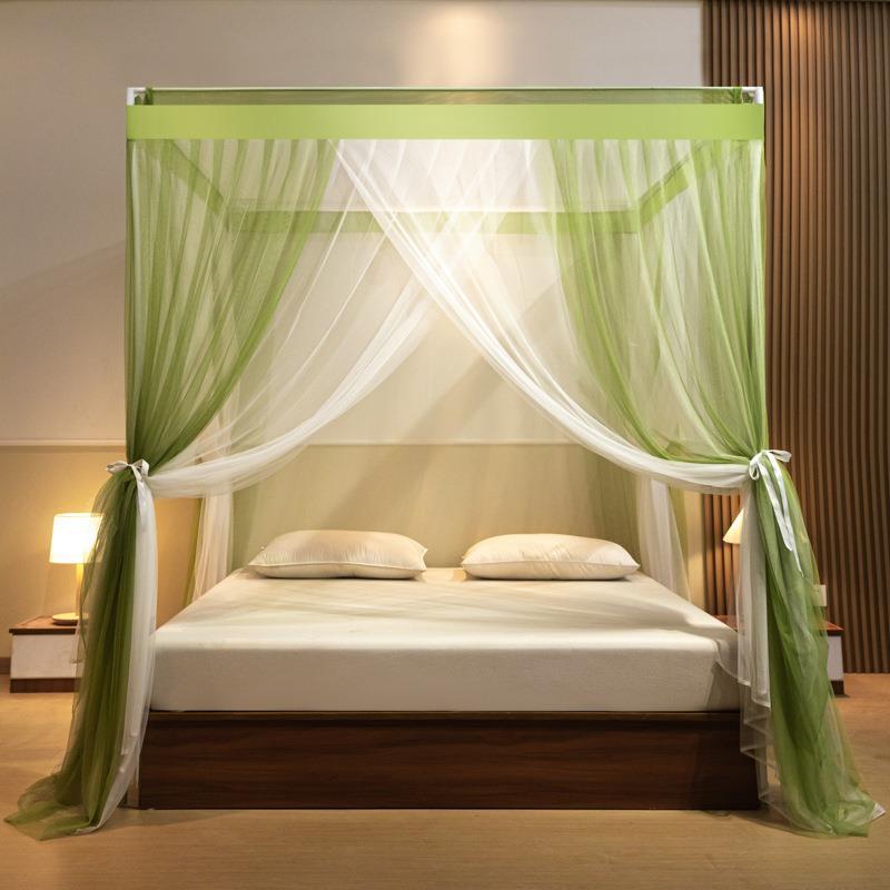 德国落地蚊帐家用2025新款高级卧室1米5床的支架杆加粗加厚纹账免