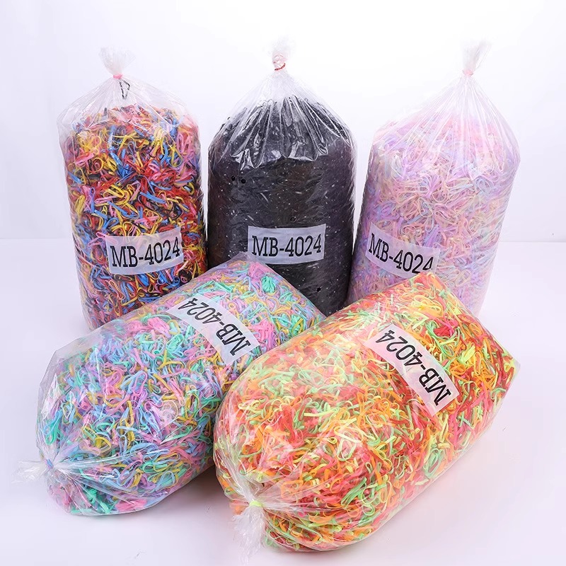 扎头发头绳橡皮筋发圈一次性黑色