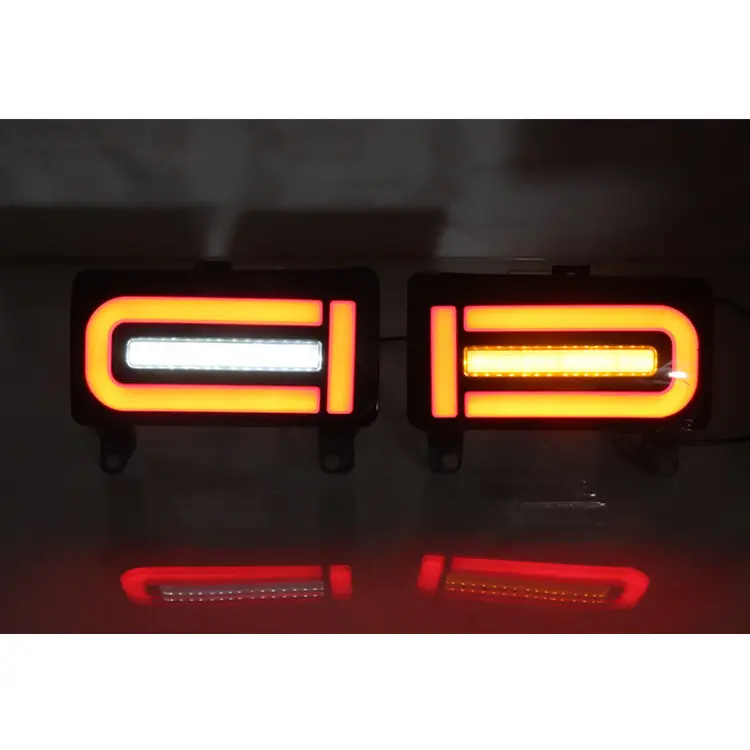 适用于17-22款兰德酷路泽后雾灯总成陆巡LED尾灯后杠灯后车灯改装