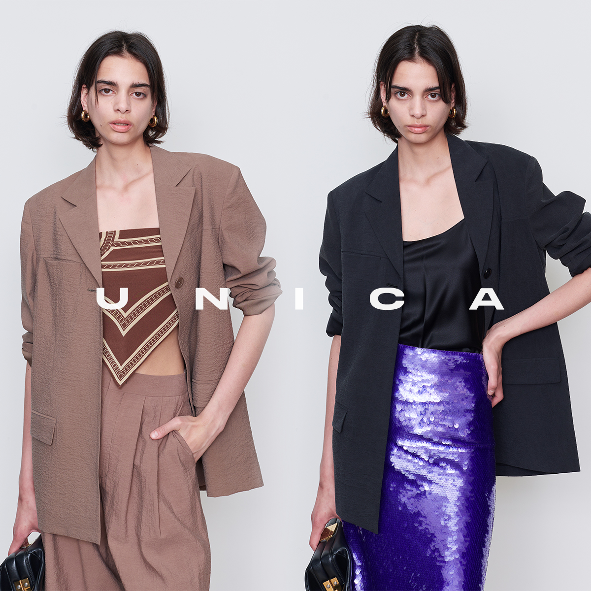 UNICA/干丝面料定纺机理空气感清凉真丝防晒西装套装