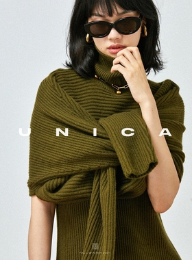 【惊喜五折】Unica/Nway多种穿法_秋冬时髦打底连衣裙可拆分毛衣