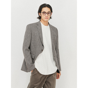 TWEED初剪羊毛粗花呢西装 HOMME UNICA 外套 惊喜五折