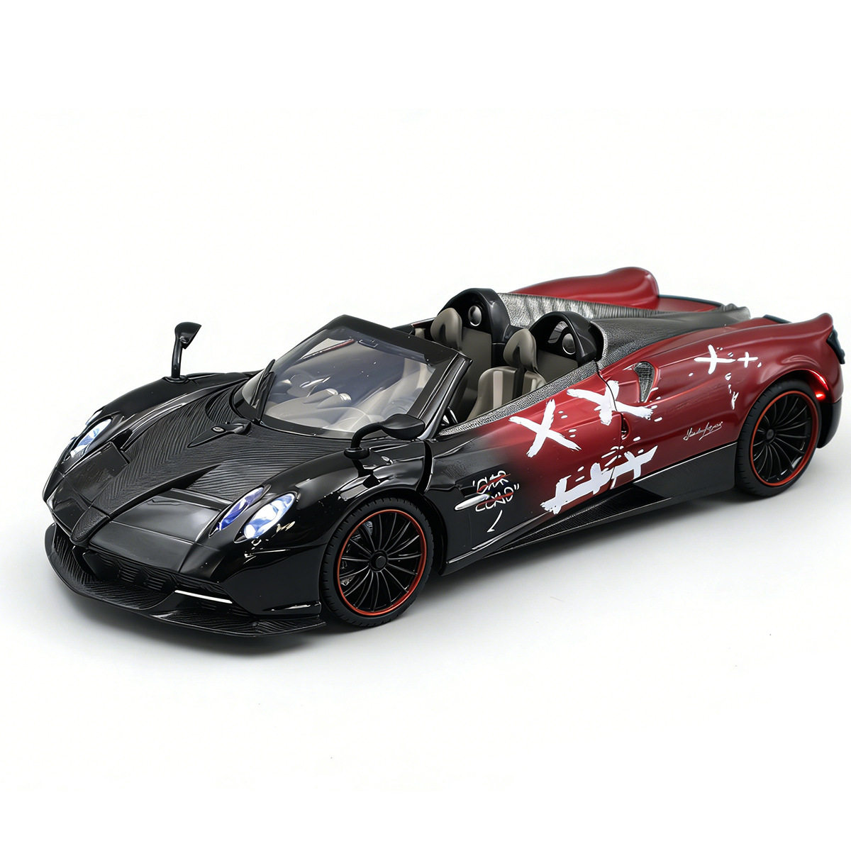 CCA彩珀1:24帕加尼风神合金汽车模型跑车声光玩具飞车联名款正版