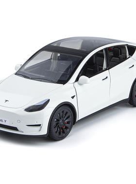 车致1:24特斯拉model丫儿童玩具车男孩合金汽车模型摆件包邮