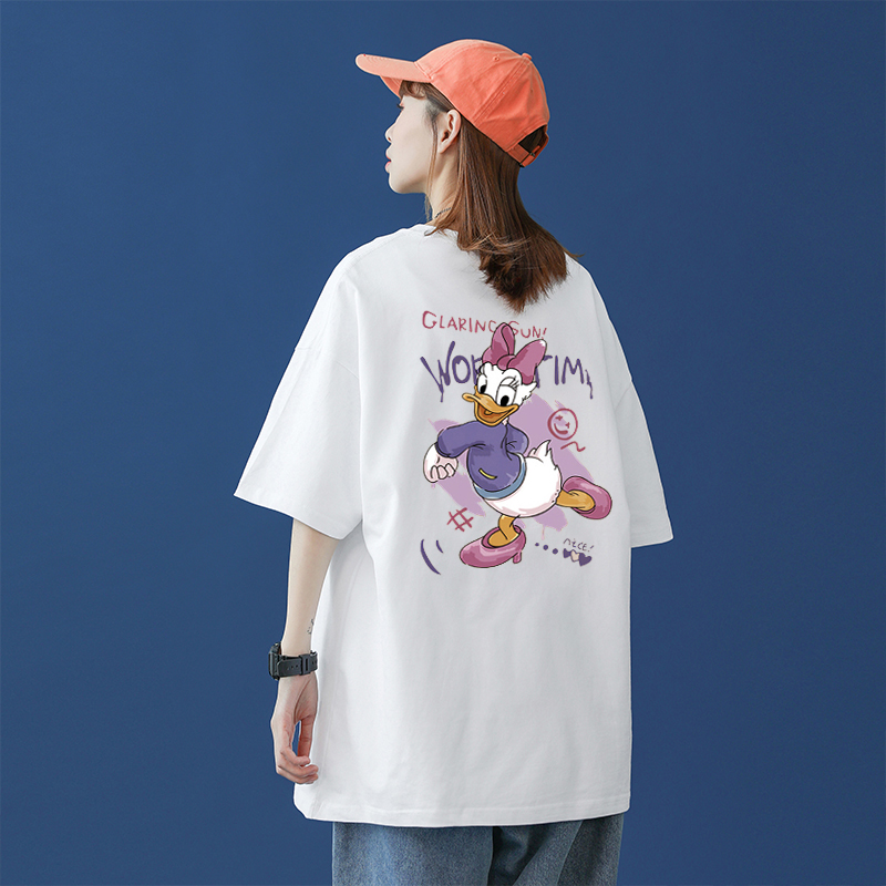 纯棉短袖t恤女宽松大码情侣上衣