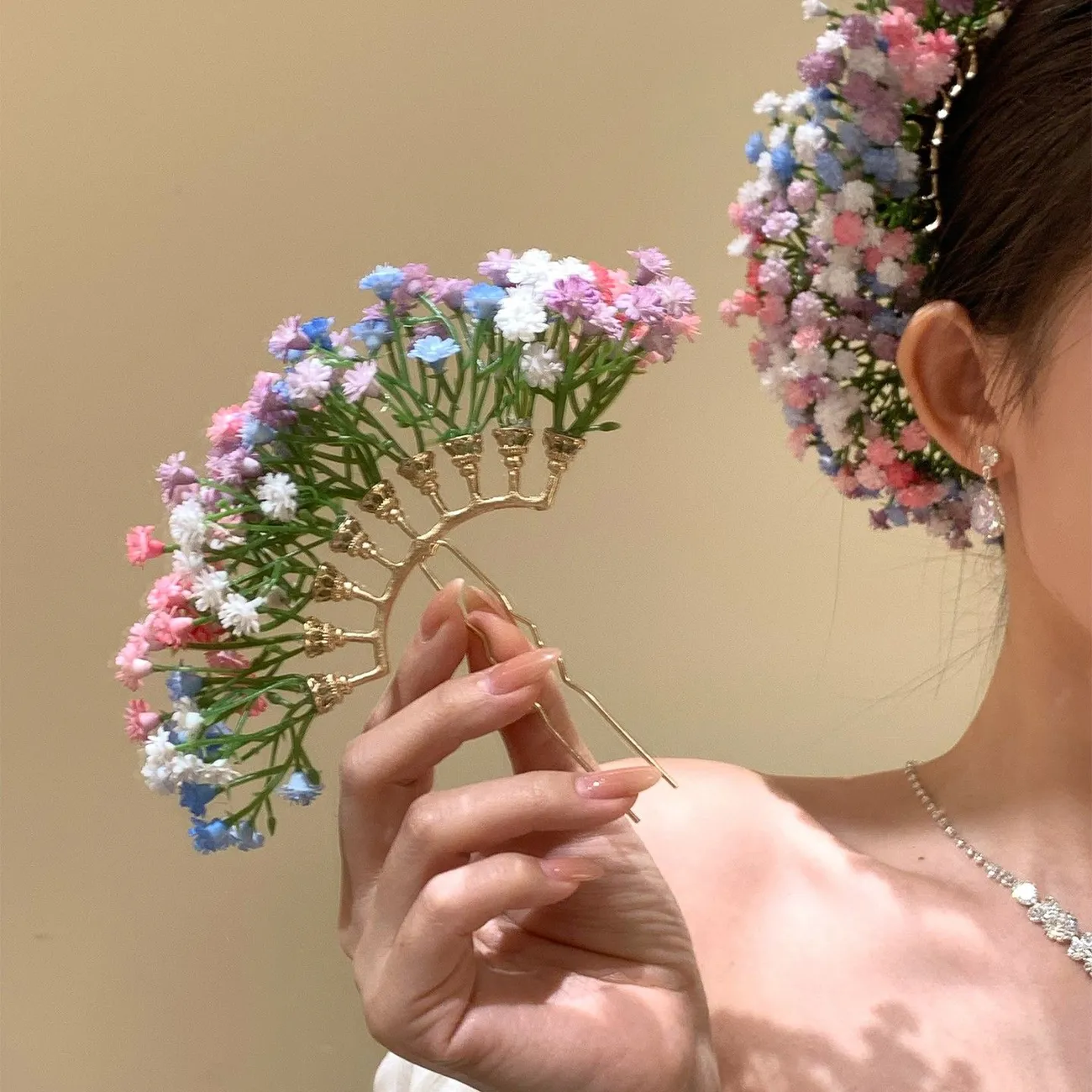 簪花女今生戴花刘亦菲同款发饰
