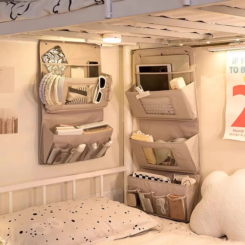 床上置物架墙面上放手机衣物的收纳挂袋上铺床头床边挂篮宿舍好物