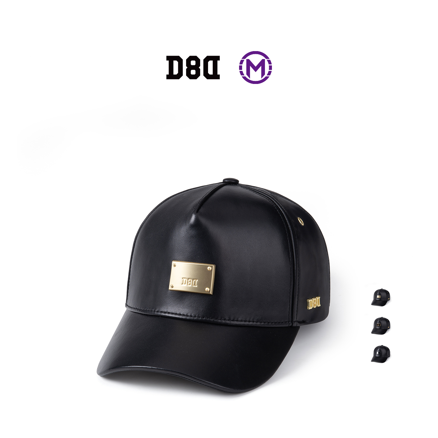 D8D小羊皮商务通勤高顶棒球帽