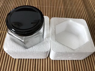 可订制四方八角蜂蜜瓶六棱玻璃瓶罐头果酱酱菜瓶配套泡沫盒子纸盒