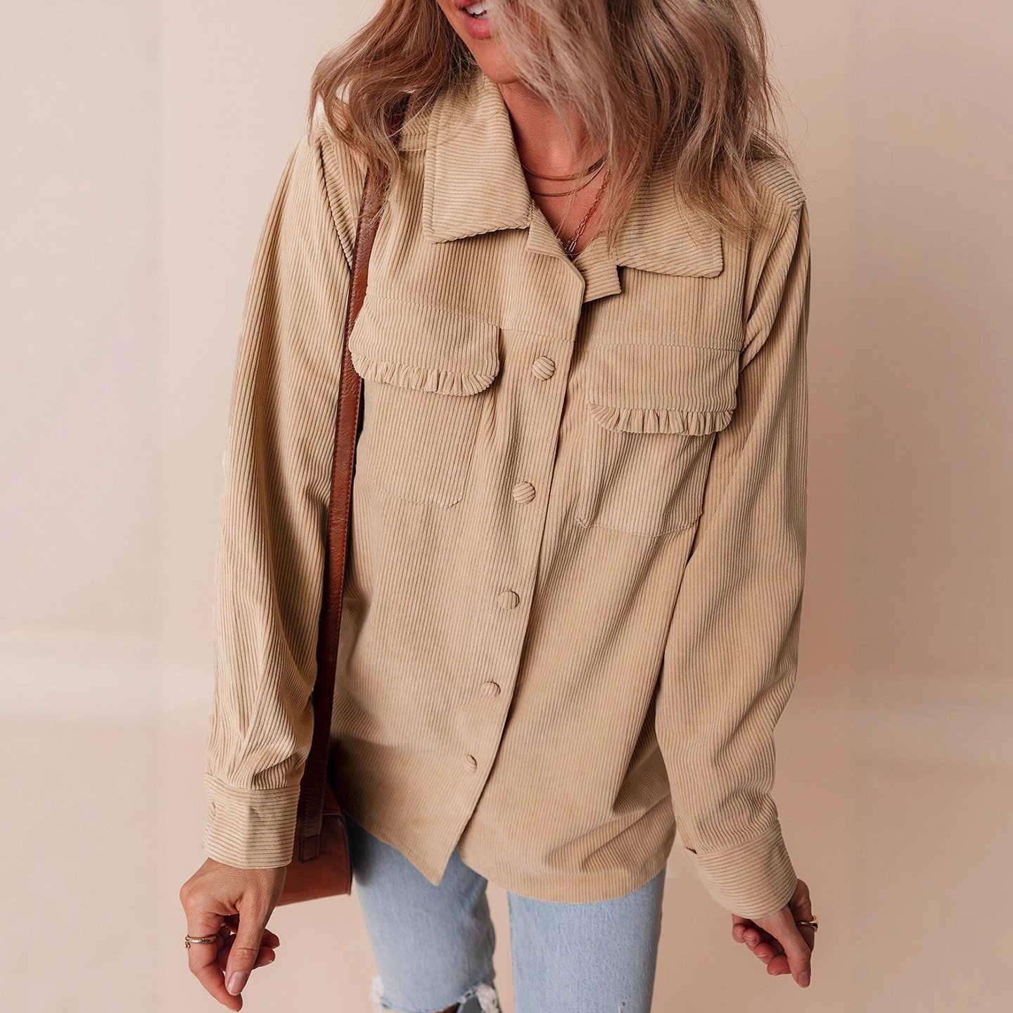 时颖纯色割绒夹克女式翻领肌理外套长袖宽松上衣欧美跨境女装新款,模玩/动漫/周边/娃圈三坑/桌游,Cosplay女装/cos女装,淘宝优惠券,粉丝福利购,淘宝优惠卷