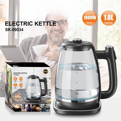 跨境水壶家用烧水壶1.8l玻璃热水壶electric kettle