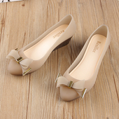 女2025夏新款 浅口软底防滑塑胶女凉鞋 时尚 坡跟果冻鞋 百搭防水雨鞋