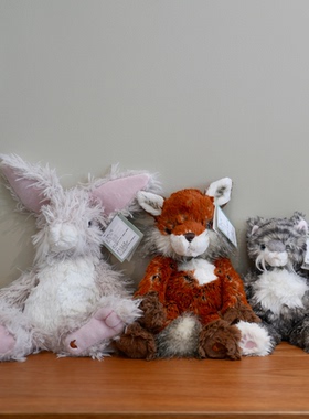 授权正品英国Wrendale毛绒玩具中号狐狸野兔治愈系玩偶礼物