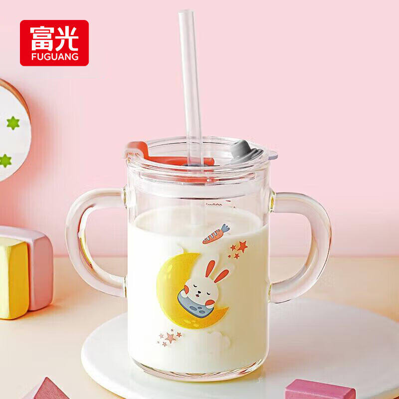 富光玻璃杯家用儿童牛奶杯子带刻度耐热吸管水杯喝奶杯微波炉可加属于什么档次？