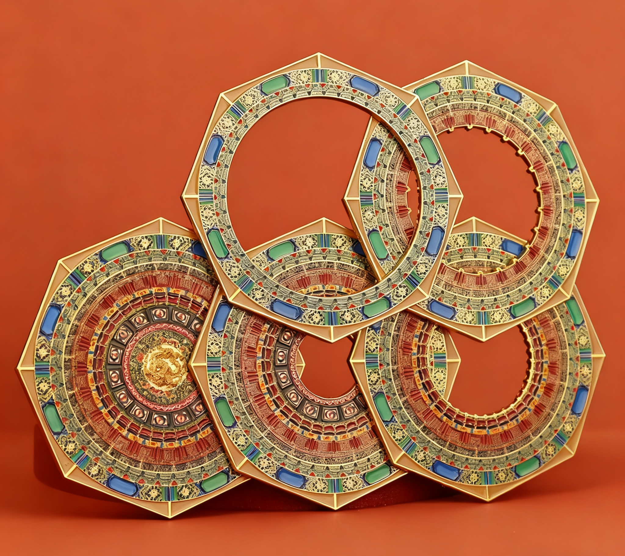 新品现货北京文创故宫千秋亭藻井五层叠合冰箱贴伴手礼旅游纪念品