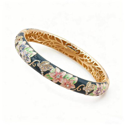 景区景泰蓝手镯女大圈铜镀金掐丝珐琅彩复古宫廷自己亲朋闺蜜送礼
