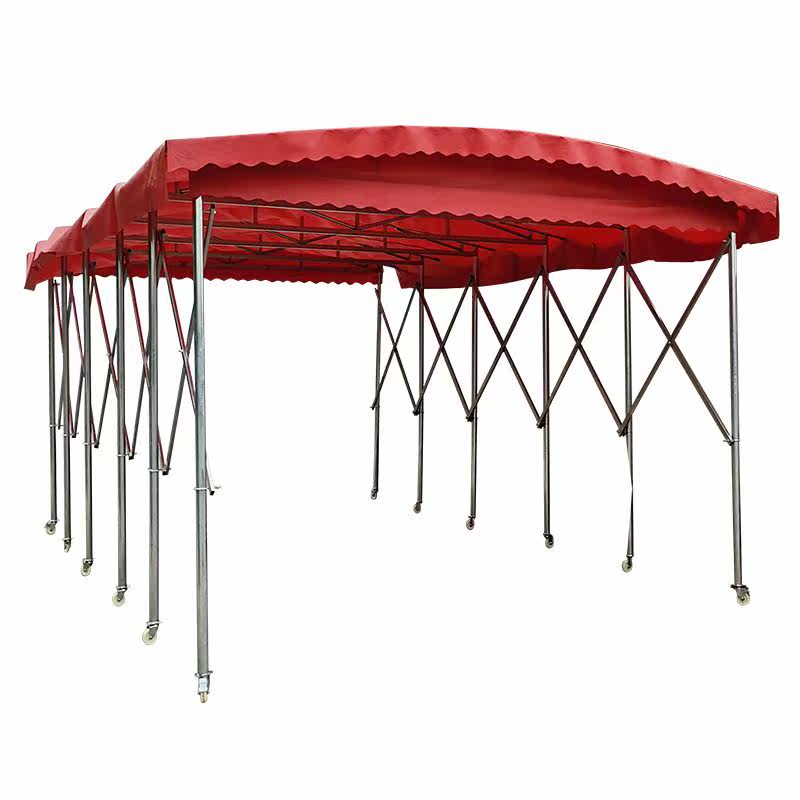 推拉棚大型户外移动收缩伸缩蓬大排档仓库停车雨篷小活动蓬遮阳棚