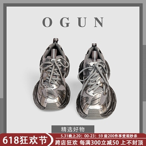 日本ULOVEZO~2024春季新款松糕底老爹鞋系带款时尚响尾蛇鞋女鞋潮