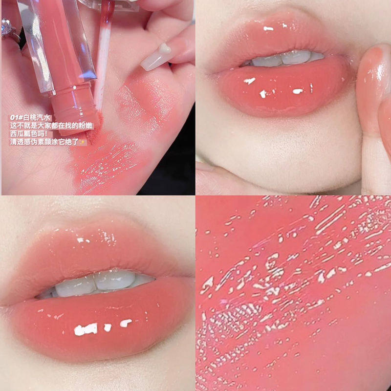 夏日纯欲风~镜面水光唇釉显白嫩不沾杯不掉色学生党平价素颜口红
