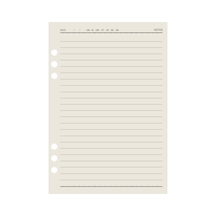 通用6孔活页本横线替芯B59孔26孔内芯A6A5活页纸A4记事本空白替芯手帐本加厚商务办公会议记录活页本内页