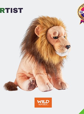 狮子毛绒玩具仿真公仔陪伴玩偶创意小众礼物新款WILD REPUBLIC
