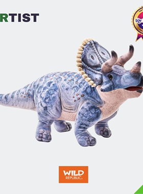 三角龙恐龙毛绒玩具仿真公仔治愈陪伴玩偶礼物新款WILD REPUBLIC