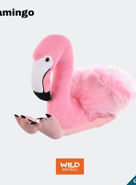火烈鸟仿真毛绒美国WildRepublic正品玩偶自然治愈科普玩具