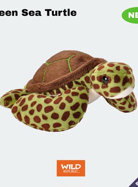 口袋系列绿海龟毛绒玩具仿真迷你正品玩偶美国wildrepublic