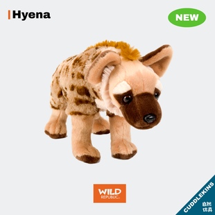 非洲鬣狗动物毛绒美国WildRepublic仿真玩偶生日礼物科普教具