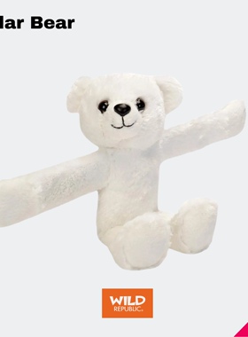 抱抱啪啪圈｜北极熊可爱毛绒动物玩具正品进口wildrepublic