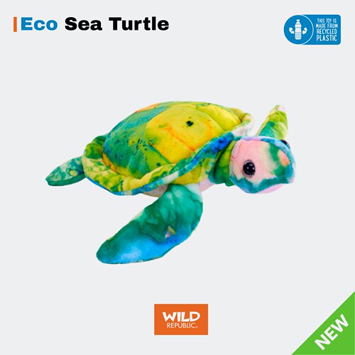 Eco水彩海龟环保毛绒动物创意玩偶美国WildRepublic新款艺术家