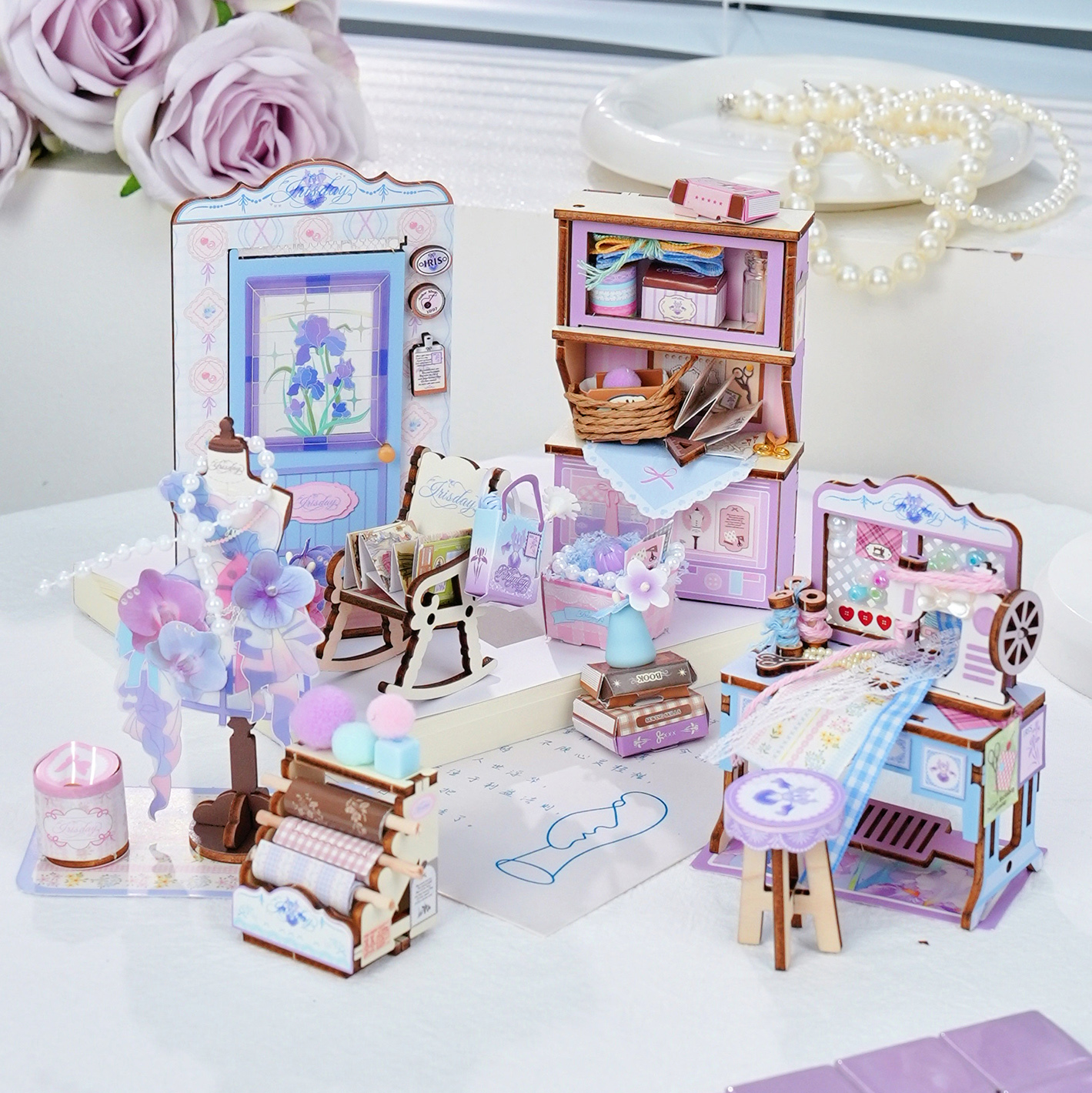 精致微缩缝纫店DIY小屋