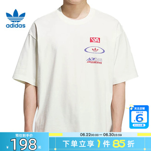 劲浪adidas阿迪达斯新款三叶草男子运动休闲赛车风短袖T恤KH1198