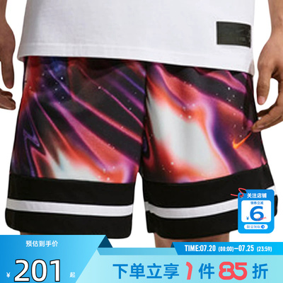 劲浪nike耐克夏季男子运动休闲短裤五分裤印花篮球裤子IR6283-100