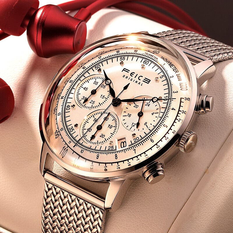 【送男友】飞克（FEIKE）手表男士商务表2021新款时尚潮流休闲简