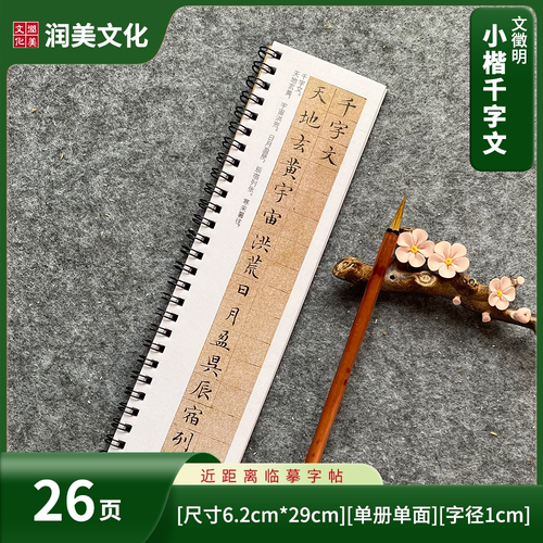 文征明千字文小楷毛笔楷书字帖书法字帖 近距离对临字帖